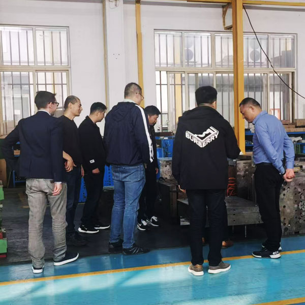 德國客（kè）戶考察昆山91官网注塑模具車間